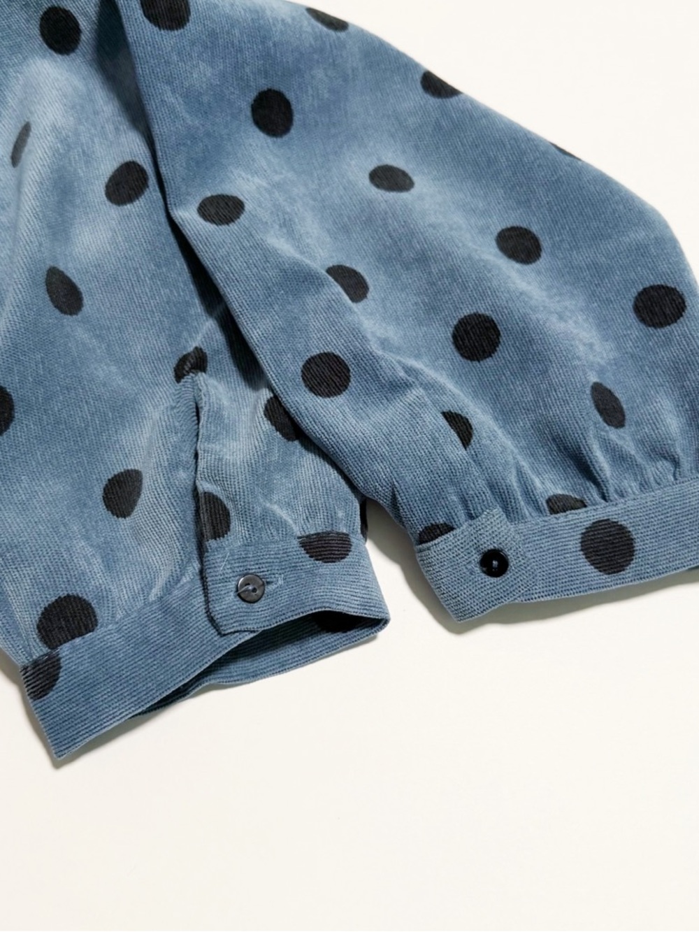 Zara Polka Dot Corduroy Puff Sleeve Shift Dress - Picture 10 of 12